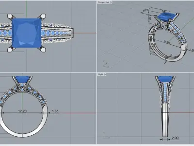 ring code 152 3D print model