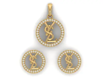 Ysl diamond Pendant 3D print model