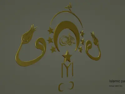 islamic board 3d model 3D model