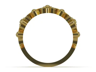 Ornate Royal Crown stl 3dm 3d gold Ring model gr0165 3D print model
