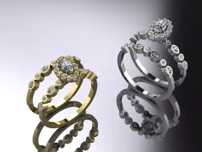 Jewelry Ring Gold 3D print model