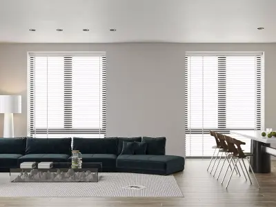 Modern living room dining room interior scenes 526 3D model