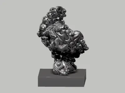 Modern Abstract robotic sculpture 169 3D print model