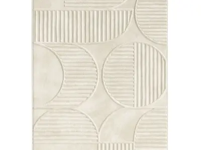 Lotus Leo Rug in Beige 3D model