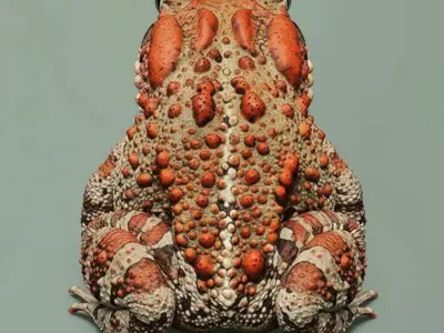 Realistic Toad Detailed Amphibian Textured Skin Low-poly 3D model