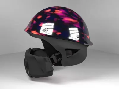 Helmet futuristic Free 3D model
