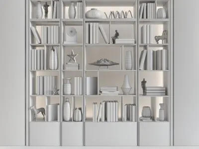 Wardrobe with decor 3D model