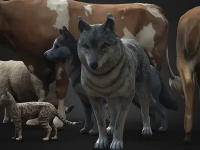 Animal Pack  Low-poly 3D model