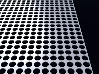 Perforated panel with 54 percent opening 25O54 3D model