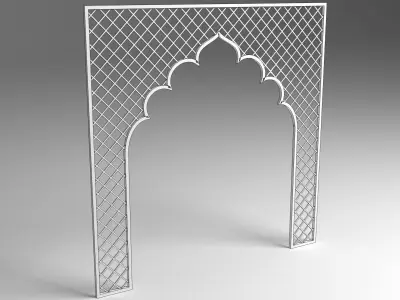 Indian Arch with Jali 3D model