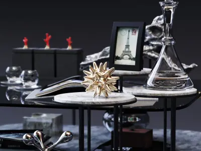 Cattelan Italia Coffee Tables Set 01 Low-poly 3D model