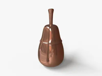 Bowl Pear Bronze Low-poly 3D model