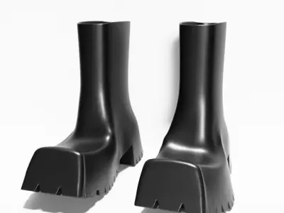 Bottega Veneta Puddle Boots chunky shoes Props Second Life toy 3D print model