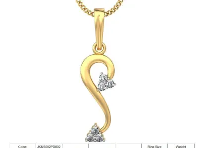 Solitaire Women Pendant 3dm STL OBJ FBX Renders Details 3D print model 40