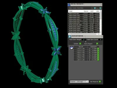 Diamond Jewelry Bangle Bracelet 3D print model purchase