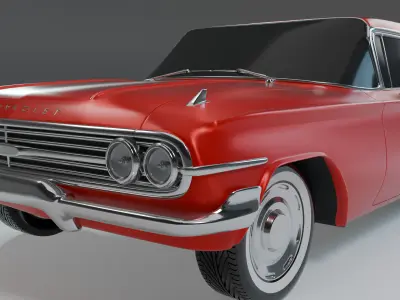 Chevrolet Impala 1961 Low-poly 3D model
