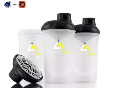 Protein Shaker Mixer - For Corona Renderer C4D 3D model