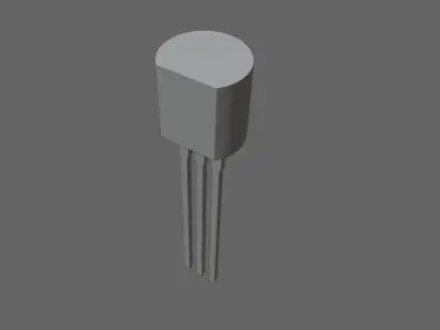 Transistor 547 - Electronic parts Low-poly 3D model