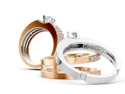 Citrine Luxury Gem Set Ring   CJR 005 3D print model