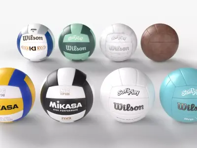Collection of best Volleyball balls 3D model