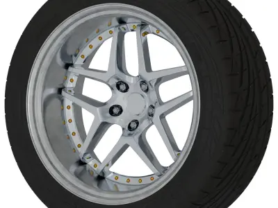 Blitz Type 03 Aftermarket Wheel Low-poly 3D model