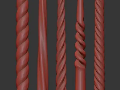 Twist Candle 3D print model