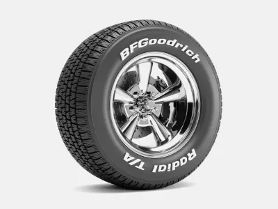 15x10 Pacer Supreme Wheel BFGoodrich Radial Tire 3D print model