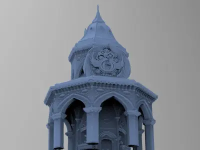 Steampunk Medieval Tower Grand 6 3D model