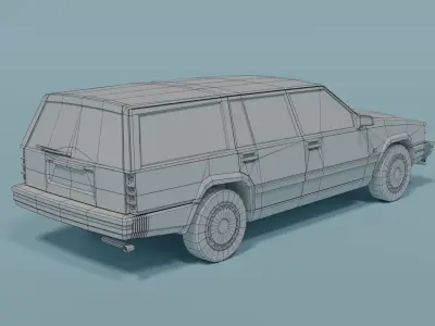 Volvo 740 Wagon  Low-poly 3D model