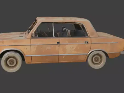 Vintage Car  Game-Ready 3D Model with PBR Textures Low-poly 3D model