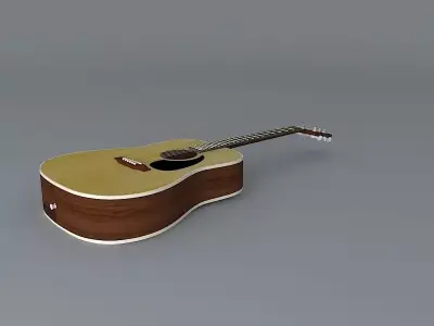 Takamine dreadnought acoustic guitar Free 3D model