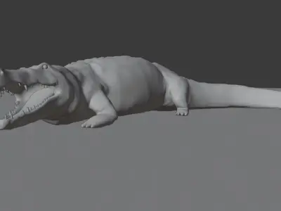 Crocodile Low-poly 3D model