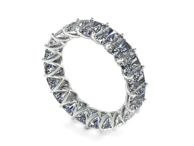Diamond Eternity Ring 3d model 3D print model  3D print model
