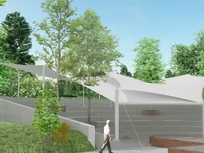 Amphitheatre tent with holes in it Free 3D model