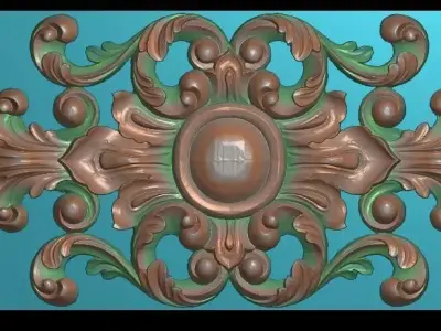 vintage 3d ceiling flower 3D print model