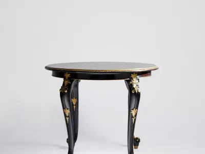 Elegant Black Mahogany Table model pack Low-poly 3D model