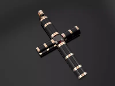 Cross with emals  3D print model