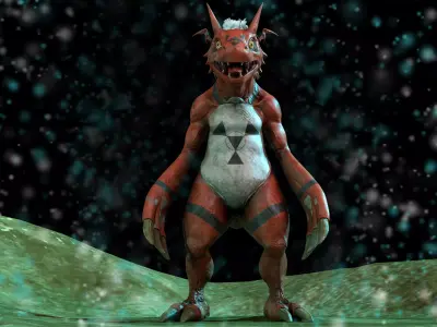 Guilmon-Game Ready Low-poly 3D model