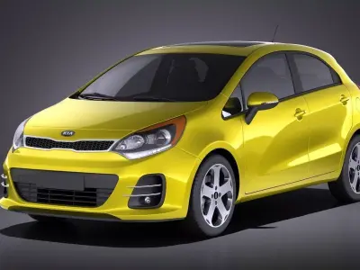 Kia Rio Hatchback 5-door 2017 VRAY 3D model
