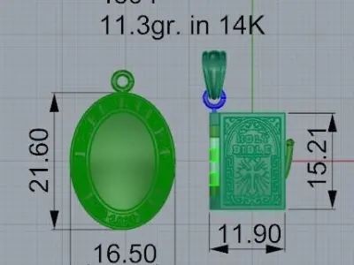 Bible Christian Pendant 4594 3D print model