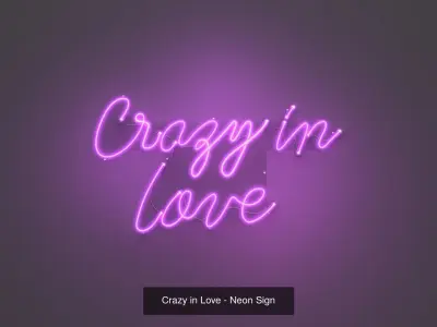 Love and Hearts Pack - Neon Signs 3D Model Collection
