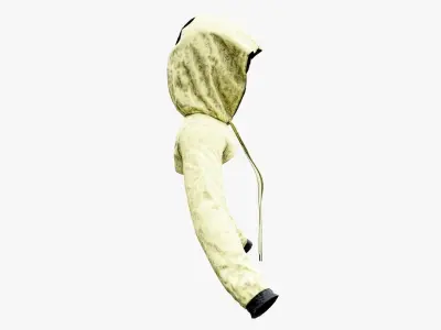 cut out cropped hoodie Low-poly 3D model