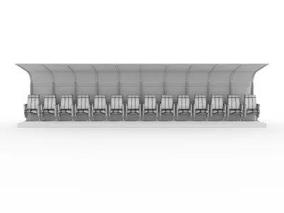 Soccer Bench 05 3D model