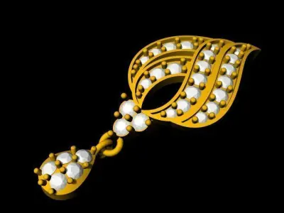 Studs Earrings 3dm and stl  file 3D print model