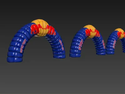 Redbull Start Finish CheckPoint  Low-poly 3D model