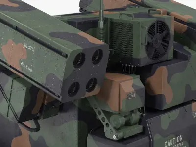 HMMWV M998 Equipped with Avenger Simple Interior Camo 3D model