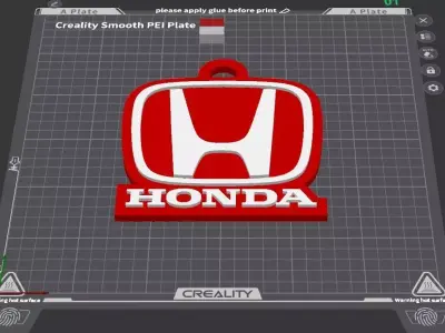 Honda keychain 02 3D print model