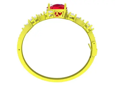 A7758 Korean Art Diamond Women Bangle 3D Model 3D print model