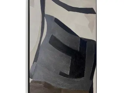 Plaster Two Photo Frame 512 Low-poly 3D model