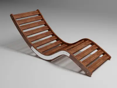 Lujo Luxury Sun Lounger  Low-poly 3D model